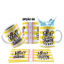 Caneca 325ml Eu rica Só em boletos Engraçada Meme Amigas