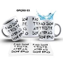 Caneca 325ml Eu sou Emo - Emo's Not Dead