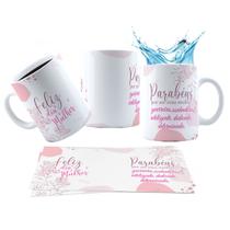 Caneca 325ml Feliz dia da mulher Parabéns por ser essa