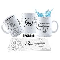 Caneca 325ml Feliz Dia Dos Pais Minimalista Linhas Presente