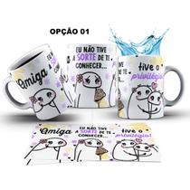 Caneca 325ml Flork Amiga eu não tive sorte de te conhecer