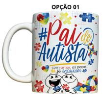 Caneca 325ml Flork Autismo Pai de Autista Atípico