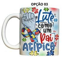 Caneca 325ml Flork Autismo Pai de Autista Atípico