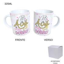Caneca 325ml Flork - Avó É Mãe Em Dobro Com Caixa