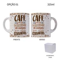 Caneca 325ML Flork Café para descoisar as coisas que estão