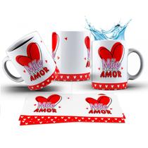 Caneca 325ml Flork Dia das Mães Mãe significa amor - LARANJA E MIMOS