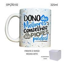 Caneca 325ml Flork Dono Dos Melhores Conselhos E Das Piores