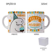 Caneca 325ML Flork Feliz Aniversário Parabéns