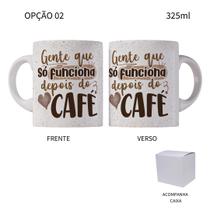 Caneca 325ML Flork gente que só funciona depois do café Caneca 325ML Flork gente que só funciona depois do café