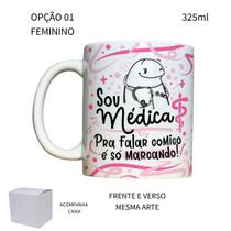 Caneca 325ml Flork Medicina Médica Médico - LARANJA E MIMOS