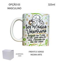 Caneca 325ml Flork Médico Veterinário Médica Veterinária