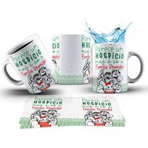 Caneca 325ml Flork Natal Parece um hospício mas é só a