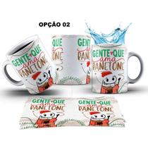 Caneca 325ml Flork Natal Troco gente chata panetone chocoton Caneca 325ml Flork Natal Troco gente chata panetone chocoton