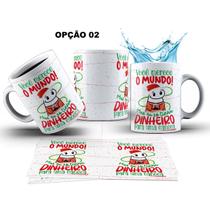 Caneca 325ml Flork Natal Você merecia o mundo, mas eu só