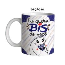Caneca 325ml Flork Páscoa Chocolate Eu quero Bis de você