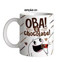 Caneca 325ml Flork Páscoa Oba é chocolate!