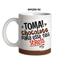Caneca 325ml Flork Páscoa Toma Chocolate P/ Esse Teu Stress