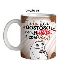 Caneca 325ml Flork Páscoa Tudo fica + gostoso com Nutella
