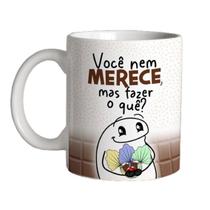 Caneca 325ml Flork Páscoa Você nem merece, mas fazer o que