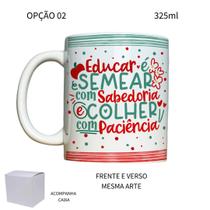 Caneca 325ml Flork Professor Educar é semear com sabedoria