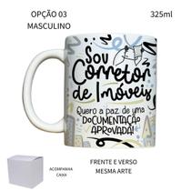 Caneca 325ml Flork Profissões Corretor Corretora de Imóveis