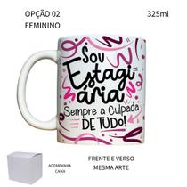 Caneca 325ml Flork Profissões Estagiário Estagiária