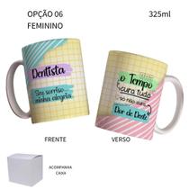 Caneca 325ml Flork Profissões Odontologia Dentista