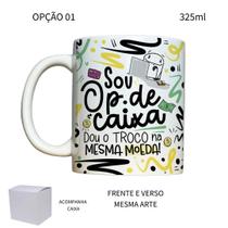 Caneca 325ml Flork Profissões Operador Operadora de Caixa