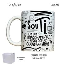 Caneca 325ml Flork Profissões T.I. Tecnologia da Informação