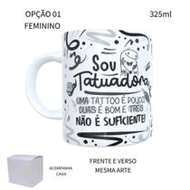 Caneca 325ml Flork Profissões Tatuador Tatuadora Caneca 325ml Flork Profissões Tatuador Tatuadora