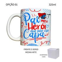 Caneca 325ml Flork V2 Pai Meu Herói Que Não Usa Capa