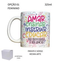 Caneca 325ml Flork V2 Professor Amar Ensinar Instruir Educar
