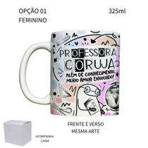 Caneca 325ml Flork V2 Professor Coruja, além de conhecimento