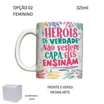 Caneca 325ml Flork V2 Professor Heróis de verdade não vestem
