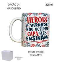 Caneca 325ml Flork V2 Professor Heróis de verdade não vestem