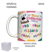 Caneca 325ml Flork V2 Professor Mais conhecido como prô prof