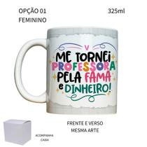 Caneca 325ml Flork V2 Professor Me tornei professora pela
