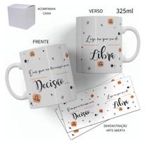 Caneca 325ML Frases Signos Minimalista Com Caixa Caneca 325ML Frases Signos Minimalista Com Caixa