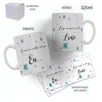 Caneca 325ML Frases Signos Minimalista Com Caixa Caneca 325ML Frases Signos Minimalista Com Caixa