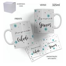 Caneca 325ML Frases Signos Minimalista Com Caixa Caneca 325ML Frases Signos Minimalista Com Caixa