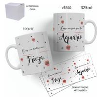 Caneca 325ML Frases Signos Minimalista Com Caixa Caneca 325ML Frases Signos Minimalista Com Caixa