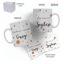 Caneca 325ML Frases Signos Minimalista Com Caixa Caneca 325ML Frases Signos Minimalista Com Caixa