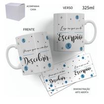 Caneca 325ML Frases Signos Minimalista Com Caixa Caneca 325ML Frases Signos Minimalista Com Caixa