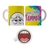 Caneca 325ml Gino Bocão Queria chorar mas estou sem tempo!