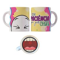 Caneca 325ml Gino Bocão Sem paciência pra gente chata Meme Caneca 325ml Gino Bocão Sem paciência pra gente chata Meme