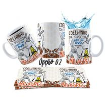 Caneca 325ml Gino Páscoa Toma chocolate pra acalmar esse teu estresse