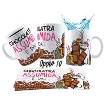 Caneca 325ml Gino Páscoa Toma chocolate pra acalmar esse teu estresse