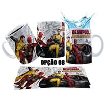 Caneca 325ml Heróis Deadpool e Wolverine Mais que Amigos