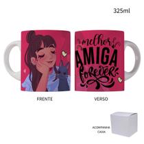 Caneca 325ml Melhor Amiga Forever Rosa