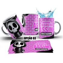 Caneca 325ml Meme Hummm Eu gosto assim Amostradinho Caveira